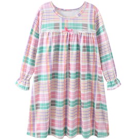 EBYTOP Old Lady Costume for Kids 100th Day of School Costume Wig 100 Year Granny Glasses Grandma Little Old Women Cane Accessories,10-12 Years