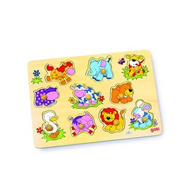 Goki Lift Out Puzzle Baby Animals II