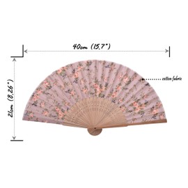 Folding Hand Fan Transparent Hand Fans Chiffon with Beautiful Fabric For Party Wedding Gift Chiffon