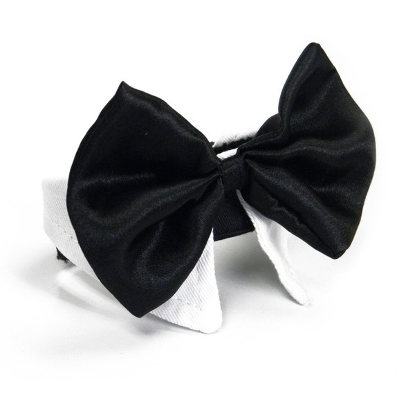 Platinum Pets Formal Dog Bow Tie Collar, Black & White