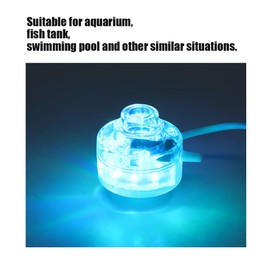 Aquarium LED Light, LED Aquarium Light with Air Stone Aquarium Bubbler Submersible LED Light Colorful Waterproof Diving Cylindrical Air Stone(US Plug)