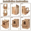 Large Owl House with Wood Shavings- Durable Carbonized Pine Wood