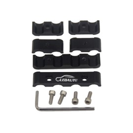 LEDAUT Black 8Cyl Spark Plug Heat Shield Protector and 12pc Engine Spark Plug Wire Separator Insulating Fire Sleeve with Divider Suit for 8mm 9mm 10mm