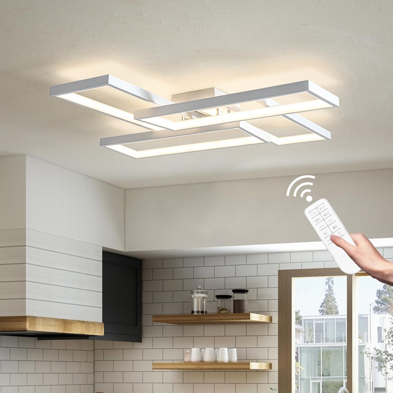 Shine LUEST Modern LED Ceiling Light Fixture White Flush Mount