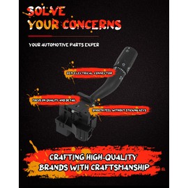 cciyu Turn Signal Switch AR3Z13K359AA CBS1901 1S11272 Multifunction Switch, Black, Push Button, Manual Operation, Fit 2010-2014 Ford Mustang