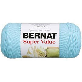 Bernat Super Value Yarn, 7 oz, Gauge 4 Medium Worsted, Cool Blue