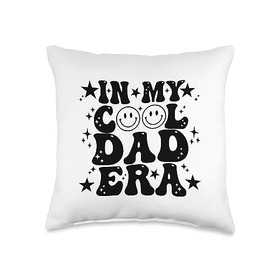 Nad-Dad In My Cool Dad Era Groovy Birthday Father's Day idea Throw Pillow, 16x16, Multicolor