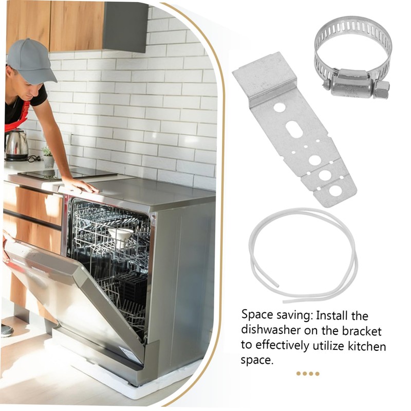Outanaya Dishwasher Mounting Plate Metal Bracket Dishwasher Mounting Kit Easy