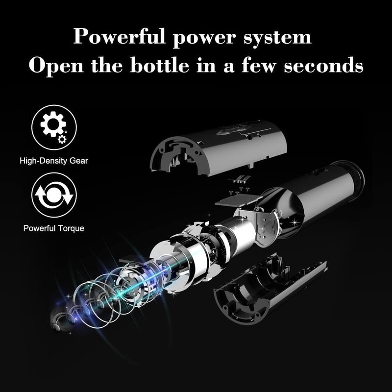 Electric Wine Opener, Wine Gift Automatic Wine Opener with Aluminum
