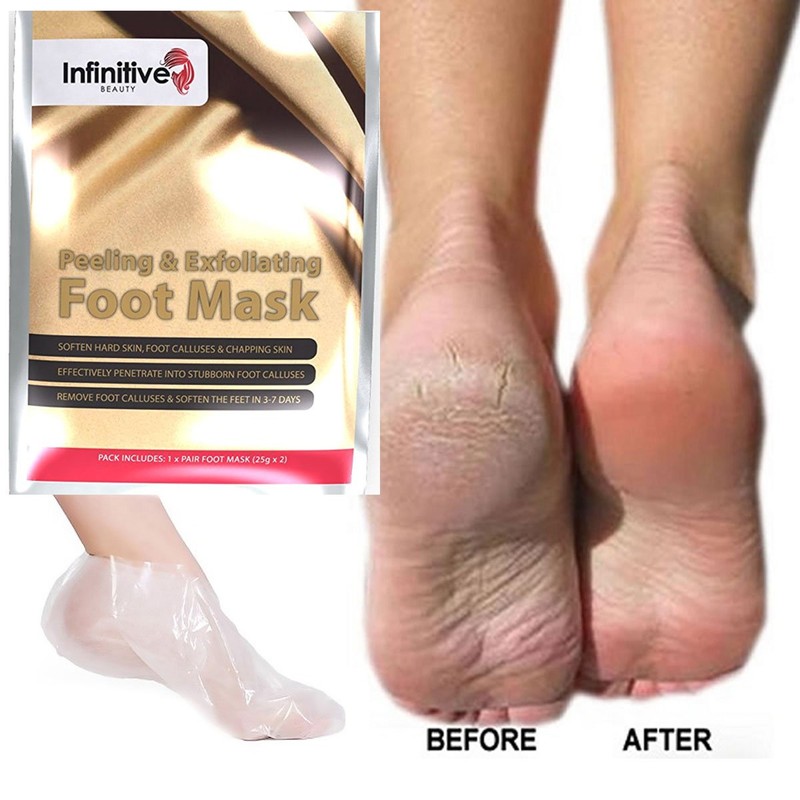 2 Pairs Foot Peeling Foot Mask - Exfoliating Socks and