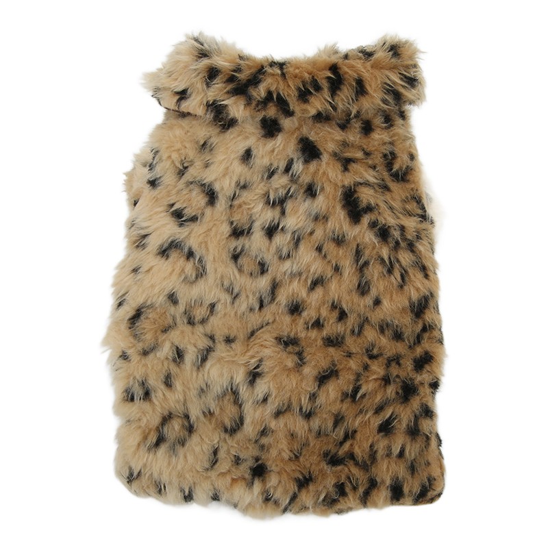 Pet Leopard Print Cloak Cute Retro Stylish Puppy Plush Jacket