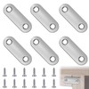 6 Pcs Flat Fixing Brackets, Flat Straight Brace Brackets, Flat