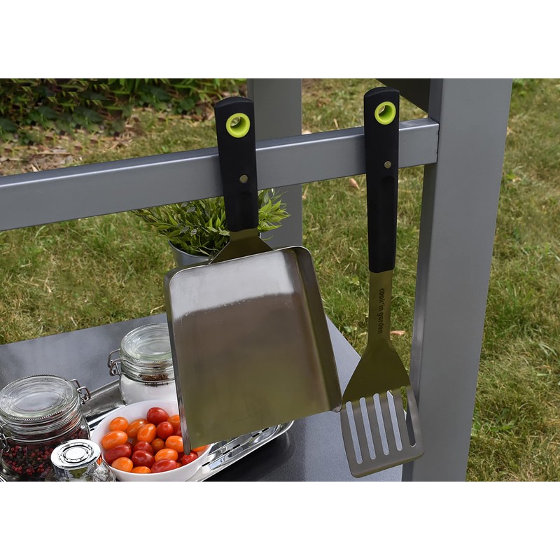 Cook'in garden Black Stainless Steel Magnetic Pot Spatula AC177