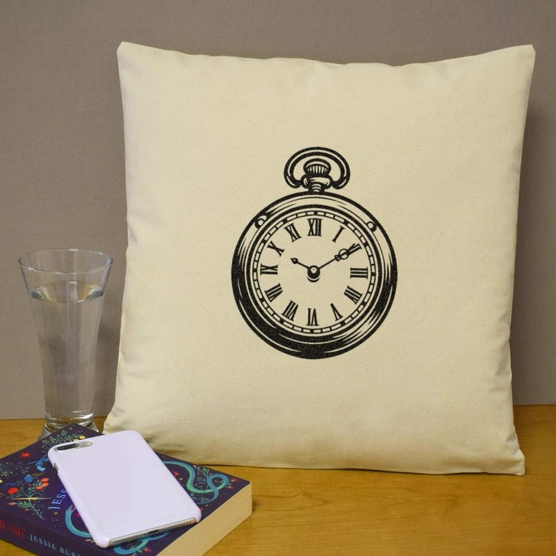 Azeeda 40cm 'Vintage Taschenuhr' Kissen Abdeckung (CV00036560)