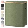 BALEINE Laundry Hamper with Lid, Tall Laundry Baskets with Bamboo