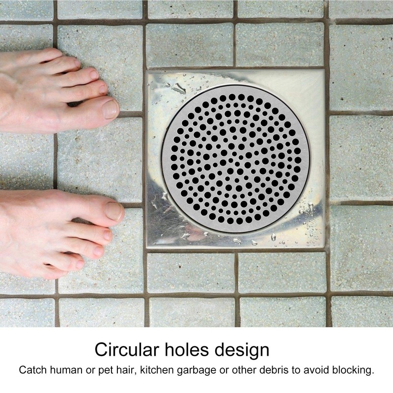 Entatial Drain Strainer, Stainless Steel Round Floor Drain Filter, Drain