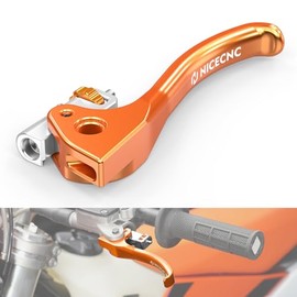 NICECNC Short Clutch Lever Compatible with MX 85 2010-2025, EN/MX 125 2010-2025, EN/MX 144 2014-2025, Compatible with TF250X/TF450RC 2024-2025, Orange, View Fit