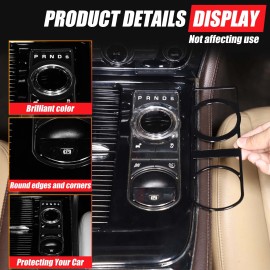 carmotion88 Black Steel Car Center Gear Shifter Panel Decorative Trim For Jaguar XJ 2010-19