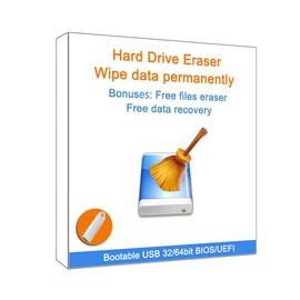EZITSOL Hard Drive Disk Eraser & Disk Wiper on 32GB USB Drive | Permanently Destroy Wipe Erase Hard Disk Drive Data on Any PC & Server | Bonus: Files Eraser & Data Recovery