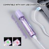 VAVOFO Purple LED EDC Flashlight - USB-C Rechargeable, Waterproof, Zoom
