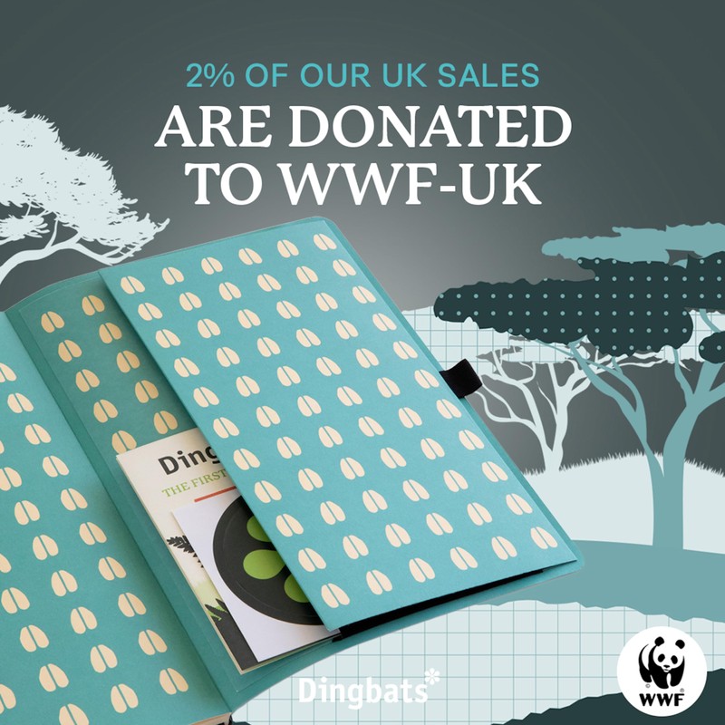 Dingbats* Wildlife Lined Journal A5 - Vegan Leather Soft Cover,