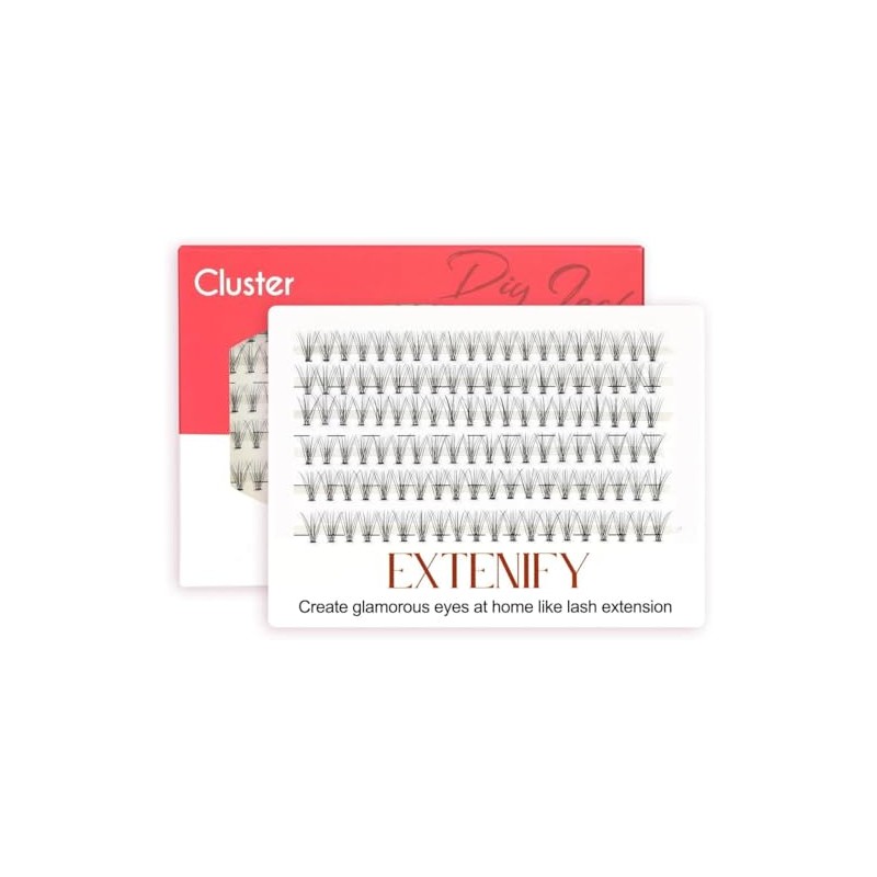 EXTENIFY 10mm Individual Lashes C Curl 10D Cluster Lashes 120pcs