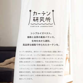 Curtain Laboratory, Gauze-Style Natural Lace, White, Width 39.4 x Length 46.5 inches (100 x 118 cm), Set of 2, UV Protection, Washable, Adjuster with Hook, Natural, Simple, Plain