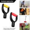 MroMax D-Grip Handles, 1-1/4" Inner Diameter, PVC, Snow Shovel Replacement,