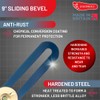 Footprint Tools 9"/228mm Sliding Bevel - Anti-Rust Chemically Blued Hardened