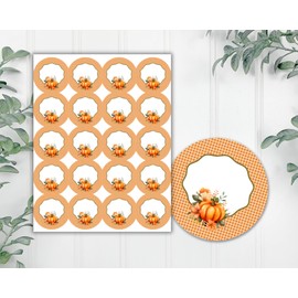 40 canning labels for Mason jar lids, or Ball jar lids, FAll Autumn theme stickers, labels, tags, Peel and stick