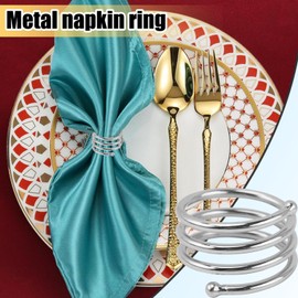 Cloth Napkin Rings - Christmas Table Napkin Rings,10X Tissue Metal Delicate Thanksgiving Holder for Hotel Banquets Business Dinners
