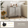 RELAX4LIFE 12-Drawer Rolling Storage Cart - Mobile Utility Cart on