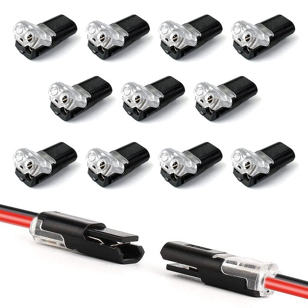 20pcs Wire Connectors Push Fit Double-Wire Push-In Connector with Locking