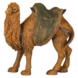 MaMeMi Nativity Figurine Camel [Height Approx. 9.5 cm, Hand-Painted Made of Resin] - High Quality Nativity Animal & Nativity Accessories for Oriental Christmas Crabs