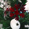 Mirrored Red Star of David Christmas Tree Decoration - Pack