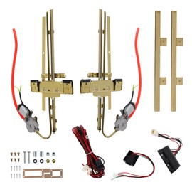 maXpeedingrods Universal 2-Door Electric Power Window Conversion Flat Glass Installation Kit with Switches Wiring for ford Chevy Chrysler 1932-UP