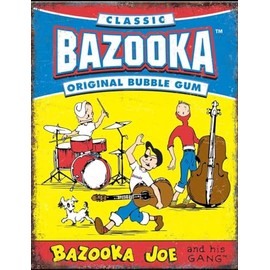 Generic Bazooka Joe Band Retro Comic Logo Bubble Gum Home Wall Décor Metal Tin Sign - 2814