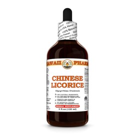 Chinese Licorice (Glycyrrhiza Uralensis) Dry Root Tincture, Made in Hawaii, All Natural, Vegan, Pure Liquid Extract - 4 fl.oz