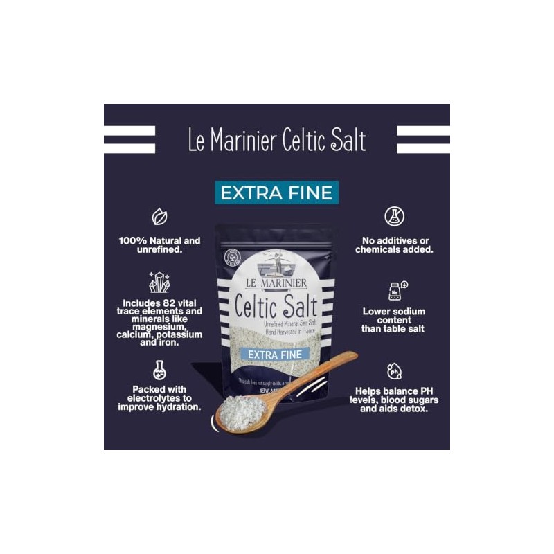 LE MARINIER CELTIC SALT Extrafina, 8.81Oz — 0.6Lb. +82 Minerales