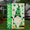 St Patrick's Day Garden Flag with Green Lights - Welcome