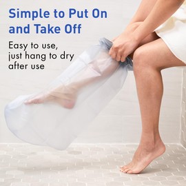 TKWC INC Water Proof Leg Cast Cover for Shower - Watertight Foot Protector (Half Leg (Soft))