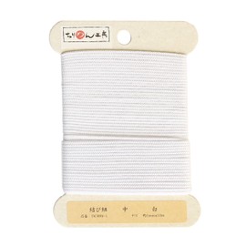 NBK DC889-1 White Tie Cord, Approx. φ0.04 inch (1 mm) x 32.8 ft (10 m), 1 Roll