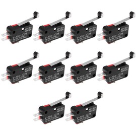 EMSea Micro Switch V-156-1C25 15A 125/250VAC Hinge Roller Lever Switch Pack of 10