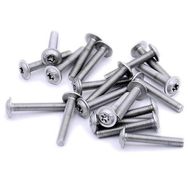M4 (4mm x 16mm) Flanged TX Socket Button Machine Screw (Bolt) - Stainless Steel (A2) (Pack of 20)