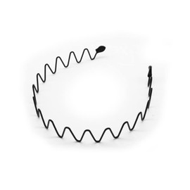 Metal Hair Band, Metal Headband. Wavy Hairband Spring Unisex Hair Hoop Elastic Slicked Invisible Styling Birthdays Weddings Bathing
