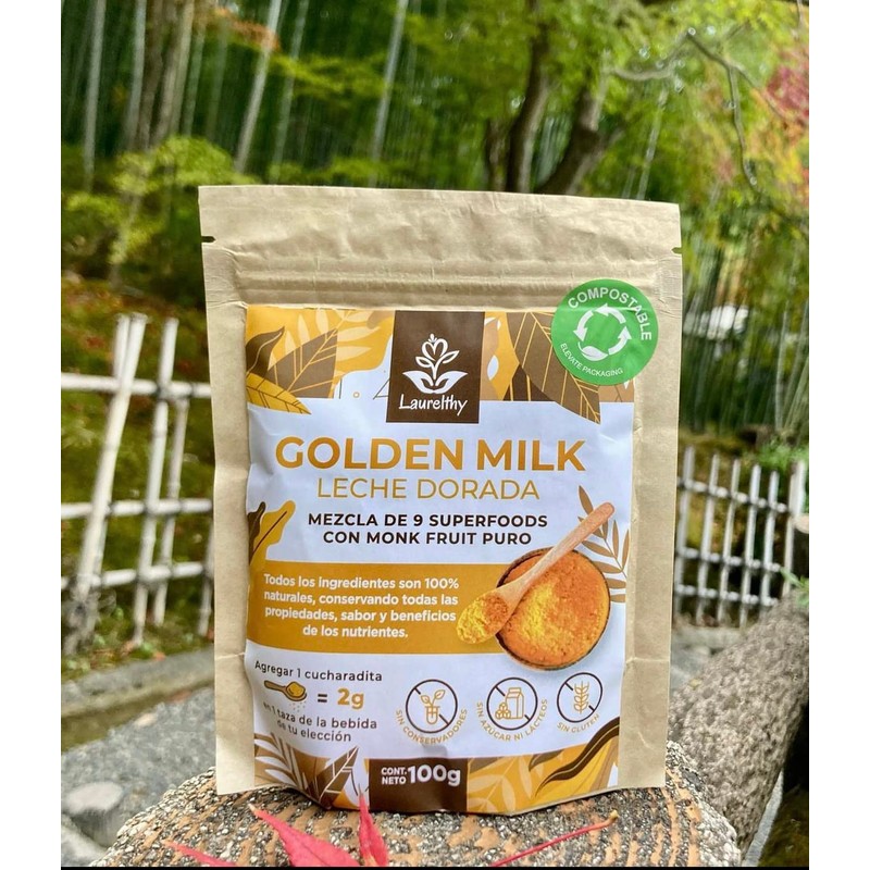 Laurelthy Golden Milk - Leche Dorada En Polvo 100g