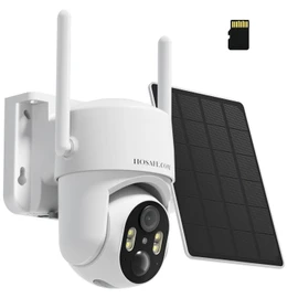 Home Security Cameras Wireless Outdoor, WiFi Outdoor Security Camera, 360 Camera Surveillance with PTZ, PIR Sensor, 2K HD Color Night Vision, SD/Cloud, IP66 Waterproof