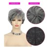 Jf Pelucas For Mujer Corto Pelo Gris Cabello Natural