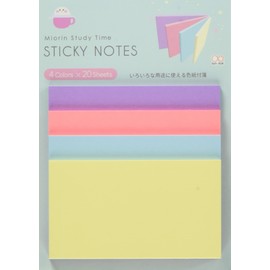 Sunstar Stationery S2834677 Sticky Notes Miori Study Time B Pattern