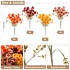 BlueCloudy 16 Bundles Autumn Flowers Artificial Autumnal Silk Faux Flower